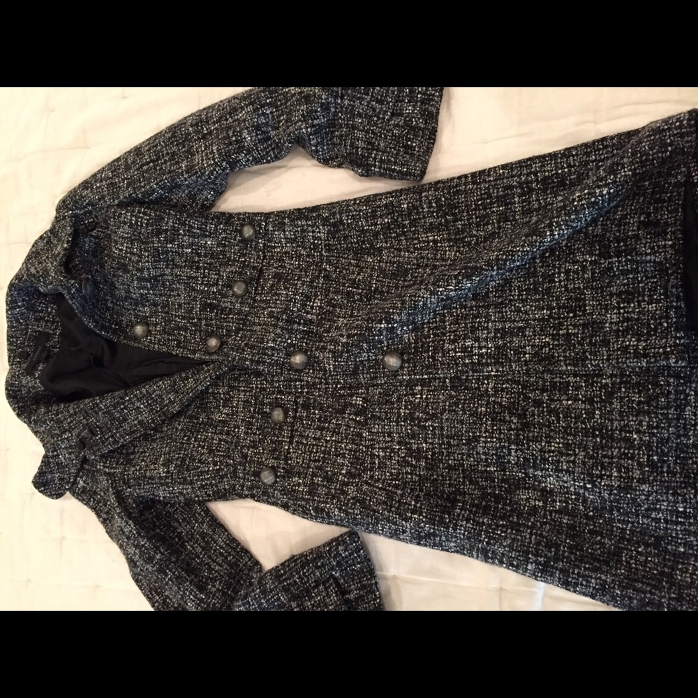 Gorgeous fox fur collar wool coat!